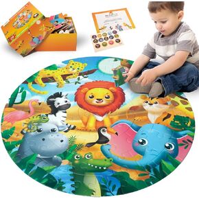 Floor Puzzles for Kids Ages 3-5,4-8,Large 70 Pieces Zoo Animals Puzzle for Toddler,Jigsaw Puzzle for Kids,Educational Toy Gift