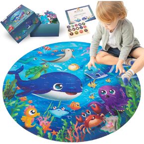 Floor Puzzles for Kids Ages 3-5,4-8,Large 70 Pieces Zoo Animals Puzzle for Toddler,Jigsaw Puzzle for Kids,Educational Toy Gift