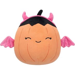 Squishmallows Original 8-Inch Margie Pumpkin in Pink Devil Costume - Official Jazwares Halloween Plush (Little)