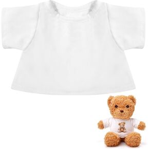 Sublimation Stuffed Bear Clothes Shirt Fit 8-12 Inch Plush Animal Tiny Blank Stuffed Animal Tshirt Easy Matching Doll Accessory Make Your Unique Stuffed Doll Outfit