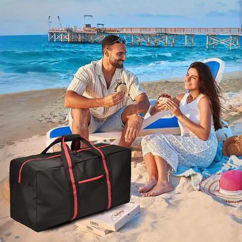 24.8 " Travel Bag, Gym Bag for Men Women, Weekender Overnight Bag 60L Duffle Bag for Traveling with Trolley Sleeve Wet Pocket in Kuwait