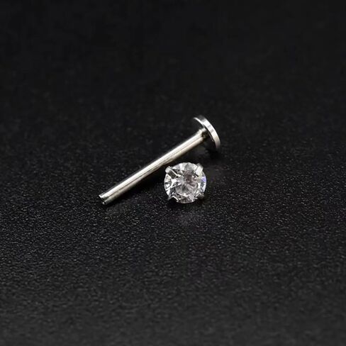18G 16G Titanium Flat Back Nose Studs Ring Labret Lip Monroe Medusa Piercing Jewelry Tragus Piercing Jewelry in Saudi Arabia