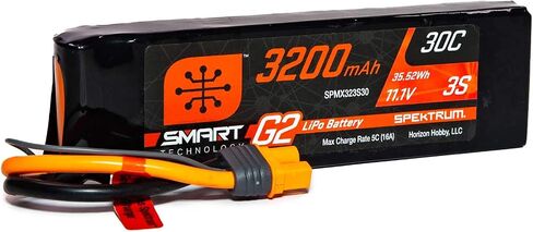 Spektrum 11.1V 5000mAh 3S 30C Smart LiPo G2 Hard Case: IC3, SPMX53S30H3 in Saudi Arabia