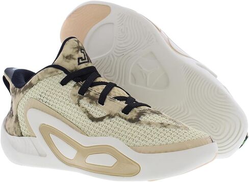 Nike Tatum 1 Little Kids' Shoes (DX5357-200, Fossil/Sesame/Electric Green/Black) Size 3 in Kuwait