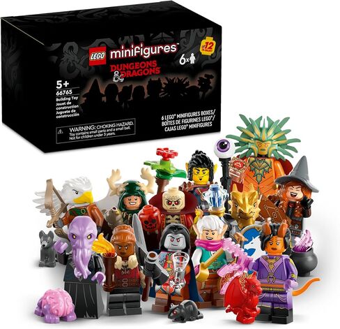 LEGO Minifigures Dungeons & Dragons 6 Pack, Collectible Toy Figures Including Tiefling Sorcerer and Gith Warlock, Party Favors for Kids or Adult Fans, Halloween Toy Gift Idea, 66765 in Saudi Arabia