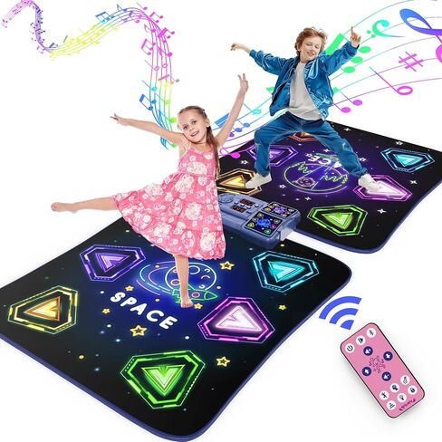 Dance Mat Toys for 3-12 Year Old Girls Boys,Dance Mat for Kids with Light Up 12-Buttons, Music Dance Toy for Toddler with 5 Modes & Bluetooth,Birthday Xmas Gifts for 3 4 5 6 7 8 9 10+ Year Old Kids in Saudi Arabia