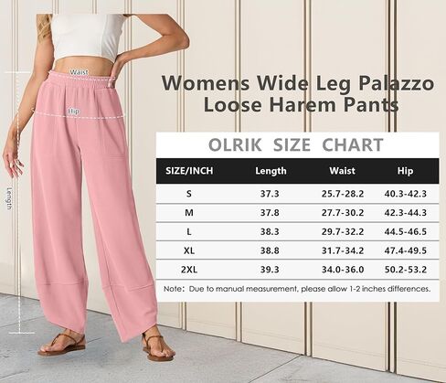 سراويل نسائية واسعة الساق سراويلي حريمي فضفاضة غير رسمية بخصر مطاطي بلون سادة مريحة صالة بالازو سراويل رياضية فضفاضة مع جيوب in Kuwait