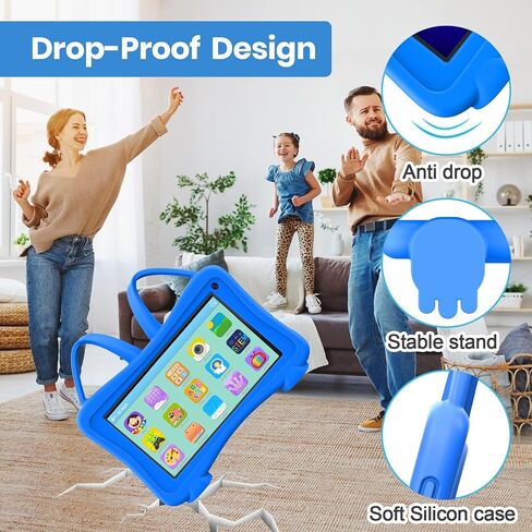Kids Tablet 7 Toddler Tablet for Kids, Tablet for Toddlers Learning Tablet with WiFi, YouTube, Dual Camera, Touch Screen, Parental Control, Child Tablet for Boys Girls in Kuwait