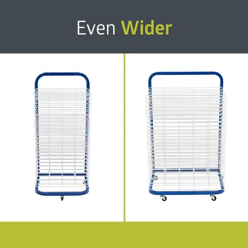 Pearington Tabletop or Wall Mount 15-Shelf Art Drying Rack, Heavy-Duty Steel Space-Saving Art Rack for Classrooms and Art Studios, Blue in Saudi Arabia