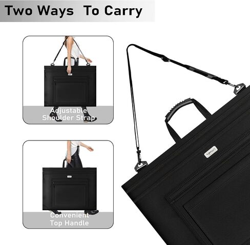 Art Portfolio Bag, 24x36 Foldable Light Weight Portfolio Folder Case with Adjustable Shoulder Strap, Leather Corners, Waterproof Art Bag for Artists and Adults for Artwork, Poster, Sketching in Saudi Arabia