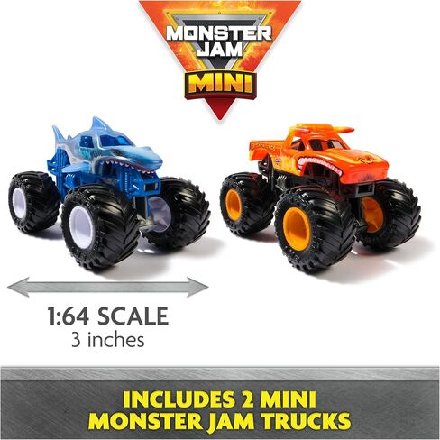 مجموعة ألعاب Monster Jam، Supercharge Speedway، Megalodon وEl Toro Loco، شاحنات وحشية مصبوبة، ألعاب Light Up World Finals Track للأطفال للأولاد من عمر 3 سنوات فما فوق in Saudi Arabia