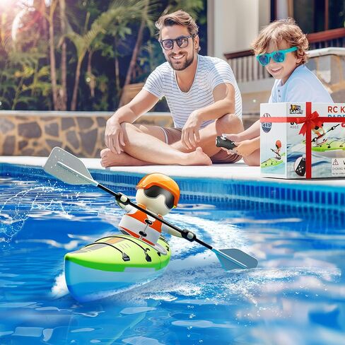iPlay, iLearn Kids Remote Control Boat Toy, Toddler RC Kayak Paddle Boats Bath Toys Boys 4-8-12, Water Racing W/Light Outdoor Pool Lake Bathtub, Birthday Gifts 5 6 7 9 10 Year Old Child Girl-Blue in Saudi Arabia