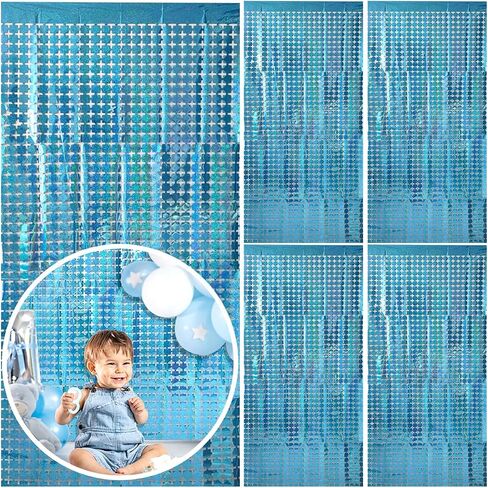 Blue Streamers Backdrop Fringe Under the Sea Party Decorations in Kuwait