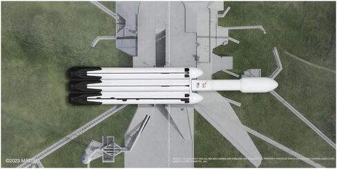 Matchbox Collectible Die-Cast Metal Sky Busters Inspired by SpaceX Falcon Heavy Rocket - HHT44 ~ White Super Heavy Lift Rocket ~ Includes Playmat in Saudi Arabia