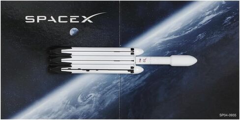 Matchbox Collectible Die-Cast Metal Sky Busters Inspired by SpaceX Falcon Heavy Rocket - HHT44 ~ White Super Heavy Lift Rocket ~ Includes Playmat in Saudi Arabia