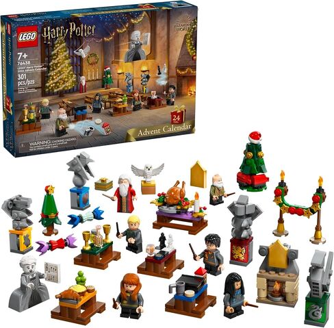 LEGO Harry Potter 2024 Advent Calendar, Hogwarts Fantasy Toy, Holiday Countdown Gift, 7 Minifigures, 16 Mini Builds, Gift Idea for Kids Ages 7 and Up, Holiday Harry Potter Figures, 76438 in Saudi Arabia
