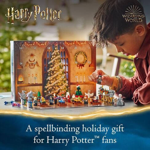 LEGO Harry Potter 2024 Advent Calendar, Hogwarts Fantasy Toy, Holiday Countdown Gift, 7 Minifigures, 16 Mini Builds, Gift Idea for Kids Ages 7 and Up, Holiday Harry Potter Figures, 76438 in Saudi Arabia