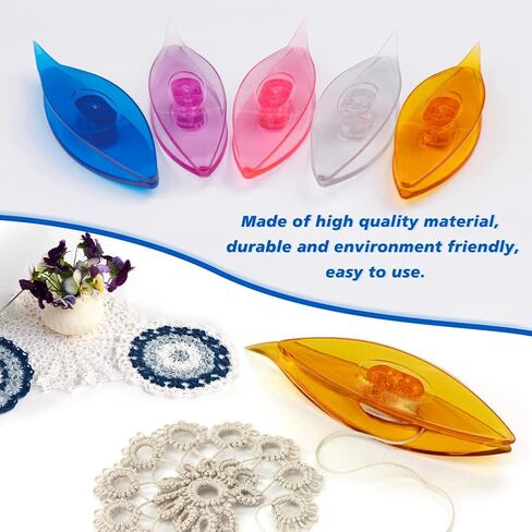 BUTUZE Tatting Shuttle Kit, 10 PCS Plastic Tatting Shuttle with Beading Needles Crochet Hooks Knitting Needles Big Eye Needles Tatting Needles for DIY Hand Lacemaking Craft Tool Weave Yarn Set in Saudi Arabia