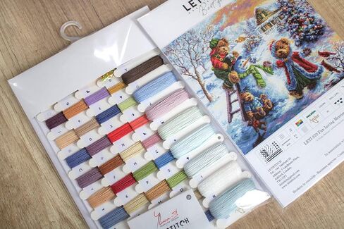 عبر الابره عدة متعة المحبة فرح عيد الميلاد الدببة Letistitch Leti 970 عد عبر الابره مجموعات ثلج التطريز التطريز DIY عدة in Kuwait