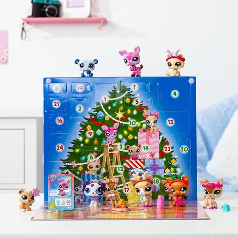 Littlest Pet Shop - تقويم Advent 2024 - LPS Gen 7، شخصيات غامضة أصلية، لعبة Kidult مفاجأة قابلة للتجميع، للفتيات والأولاد والأطفال والمراهقين من عمر 4 سنوات فما فوق. in Kuwait