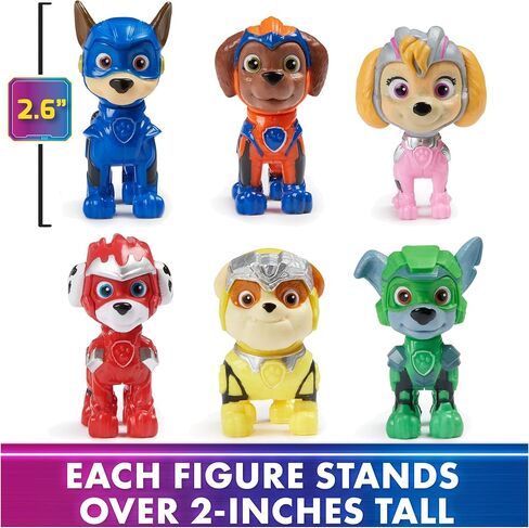 Paw Patrol: The Mighty Movie, Toy Figures Gift Pack, with 6 Collectible Action Figures, Kids Toys for Boys and Girls Ages 3 and up in Saudi Arabia