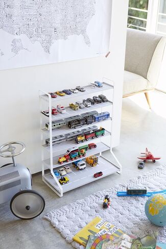 Yamazaki Home Parking Garage Train Hotwheels Model Car Display | Kids Steel | Toy Storage, One Size, Black in Saudi Arabia