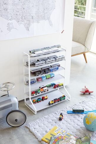 Yamazaki Home Parking Garage Train Hotwheels Model Car Display | Kids Steel | Toy Storage, One Size, Black in Saudi Arabia