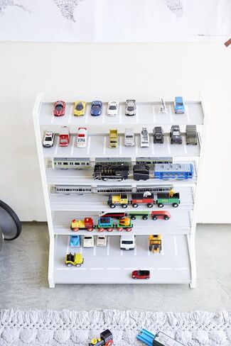 Yamazaki Home Parking Garage Train Hotwheels Model Car Display | Kids Steel | Toy Storage, One Size, Black in Saudi Arabia