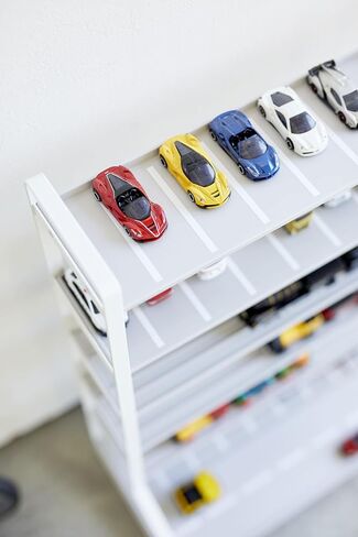 Yamazaki Home Parking Garage Train Hotwheels Model Car Display | Kids Steel | Toy Storage, One Size, Black in Saudi Arabia