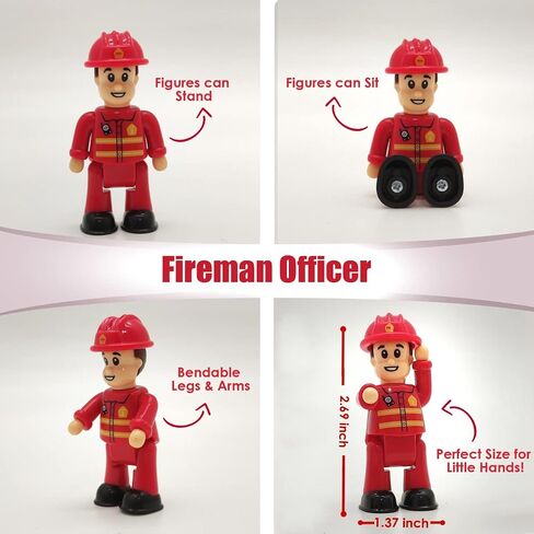 Funerica Construction Workers Toy Figurines - Miniature People - 4-Pack in Saudi Arabia