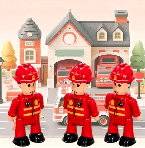 Funerica Construction Workers Toy Figurines - Miniature People - 4-Pack in Saudi Arabia