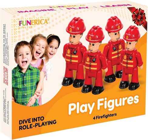 Funerica Construction Workers Toy Figurines - Miniature People - 4-Pack in Saudi Arabia