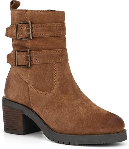 Vintage Foundry Co Womens Charmaine Handmade Burnished Rugged Classy Elegant Ankle Chelsea Boots w Adjustable Buckled Bands Side Zip Chunky Heels Victorian Combat Biker Engineer Western Goth Comic Con in Saudi Arabia