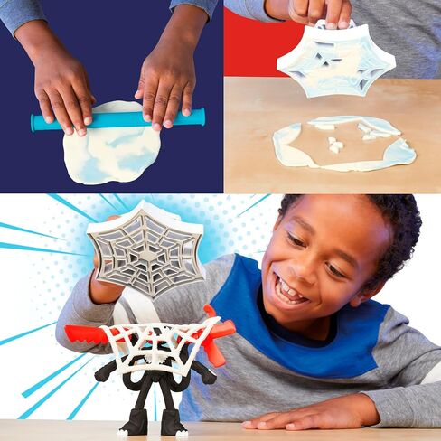 Play-Doh Marvel Spider-Man Launch & Slice Battle Playset with 2 Bendy Action Figures and 7 Accessories, Imagination Toys for Boys & Girls 4 Years & Up in Saudi Arabia