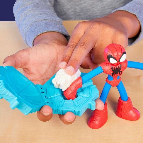 Play-Doh Marvel Spider-Man Launch & Slice Battle Playset with 2 Bendy Action Figures and 7 Accessories, Imagination Toys for Boys & Girls 4 Years & Up in Saudi Arabia