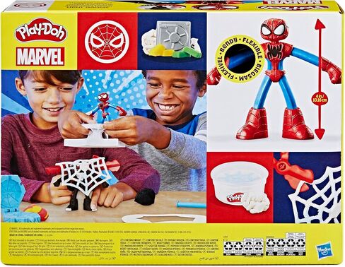 Play-Doh Marvel Spider-Man Launch & Slice Battle Playset with 2 Bendy Action Figures and 7 Accessories, Imagination Toys for Boys & Girls 4 Years & Up in Saudi Arabia