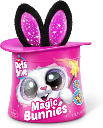 Pets Alive Magic Bunnies (Pearl) by ZURU Electronic Plush Unboxing Surprise Interactive Magic Toy in Saudi Arabia