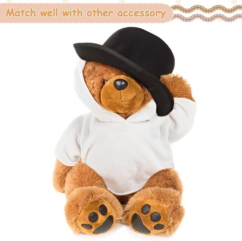 3 Pcs Sublimation Shirt Fit 14-18 Inch Stuffed Bear Blank Stuffed Bear Clothes Plush Bear T Shirts for DIY Make Unique Stuffed Doll Clothes Black in Kuwait