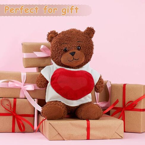 3 Pcs Sublimation Shirt Fit 14-18 Inch Stuffed Bear Blank Stuffed Bear Clothes Plush Bear T Shirts for DIY Make Unique Stuffed Doll Clothes Black in Kuwait