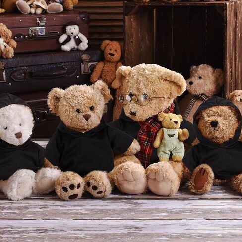 3 Pcs Sublimation Shirt Fit 14-18 Inch Stuffed Bear Blank Stuffed Bear Clothes Plush Bear T Shirts for DIY Make Unique Stuffed Doll Clothes Black in Kuwait