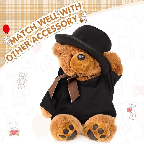 3 Pcs Sublimation Shirt Fit 14-18 Inch Stuffed Bear Blank Stuffed Bear Clothes Plush Bear T Shirts for DIY Make Unique Stuffed Doll Clothes Black in Kuwait