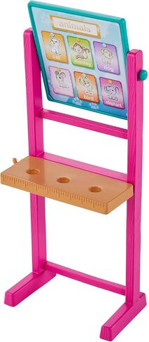 Barbie Teacher Doll (Blonde), Toddler Doll (Brunette), Flip Board, Laptop, Backpack, Toddler Desk, Pet Turtle, For Ages 3 Years Old & Up in Kuwait