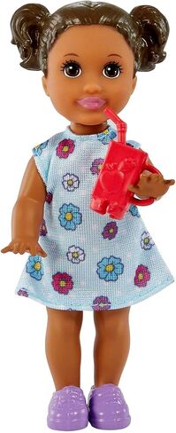 Barbie Teacher Doll (Blonde), Toddler Doll (Brunette), Flip Board, Laptop, Backpack, Toddler Desk, Pet Turtle, For Ages 3 Years Old & Up in Kuwait