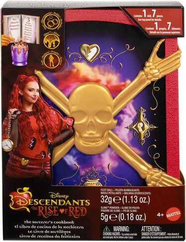 Mattel Disney Descendants: The Rise of Red – Red, Daughter of Queen of Hearts Doll & Playset, The Sorcerer’s Cookbook, Mix for Slime & Surprises in Saudi Arabia