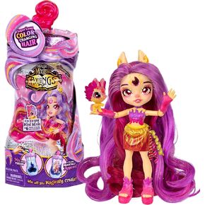 Magic Mixies Pixlings Deluxe Pack, Flyt The Dragonfly, Shimmer Reveal, Create & Mix Potion That Magically Reveals 6.5" Pixling Doll Inside Potion Bottle - Exclusive Mini Mixies & 6 Hair Accessories