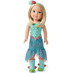 American Girl WellieWishers 14.5-inch Camille Doll Playset with Crisella The Dragon, Doll Dress and Accessories, and Storybook, for Ages 4+