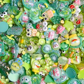 Kawaii Nail Charms, 10 Pcs Slime Charms Bulk, Candy Charms for Acrylic Nails, Cute Flatback Resin Charms for DIY Crafts Making, Ornament Scrapbooking(Orange2)