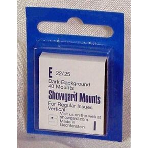 Stamp Mounts Black Background Precut Size E 22 x 25mm 400 Mounts