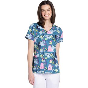 Tooniforms Women Scrubs Top V-Neck TF614