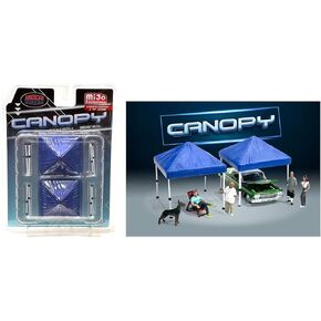American Diorama Canopy (Blue) 1:64 Metal Figures Set AD-76517MJ, for All 1:64 die cast Vehicle Display and Diorama
